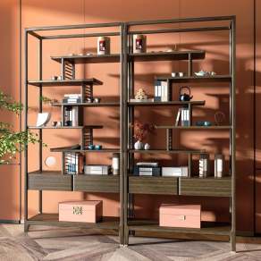 新中式博古架3D模型下载